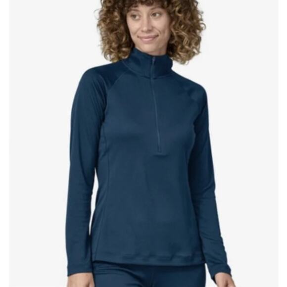 Patagonia Capilene Light Blue Baselayer Long Sleeve Quarter Zip Pullover XS - Picture 6 of 6